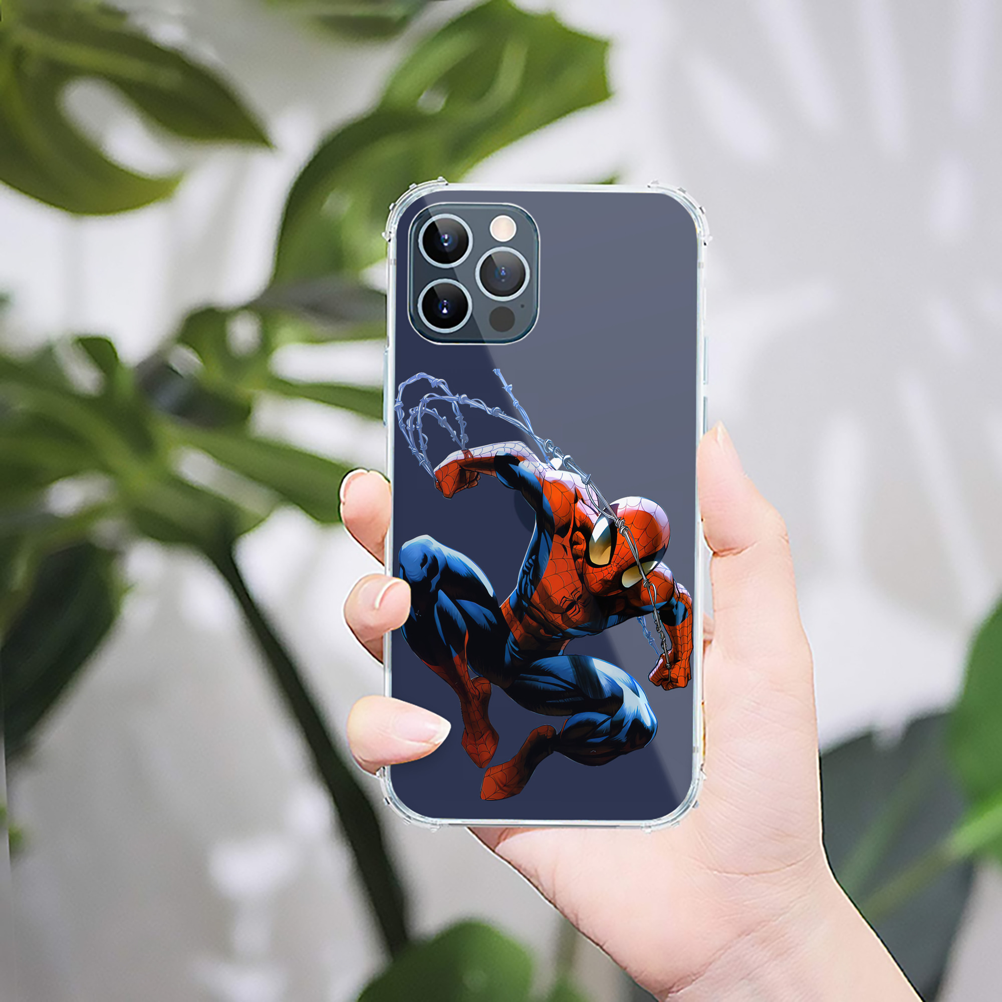 （画像用） Spider Man スパイダーマン 【iPhone 12シリーズ対応】透明スマホケース（クリアソフトケース）